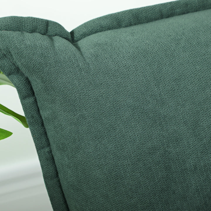 Gulvstol med 5-vejs justerbar ryglæn, drejelig, moderne polstret stol, grøn