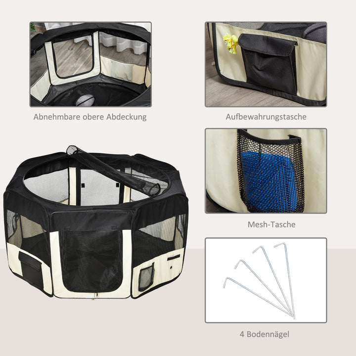 Hvalpegård fritgående indhegning dyrekravlegård kravlegård hvalpehegn hvalpelegegård hunde kravlegård 600d oxford ø120 x h58 cm