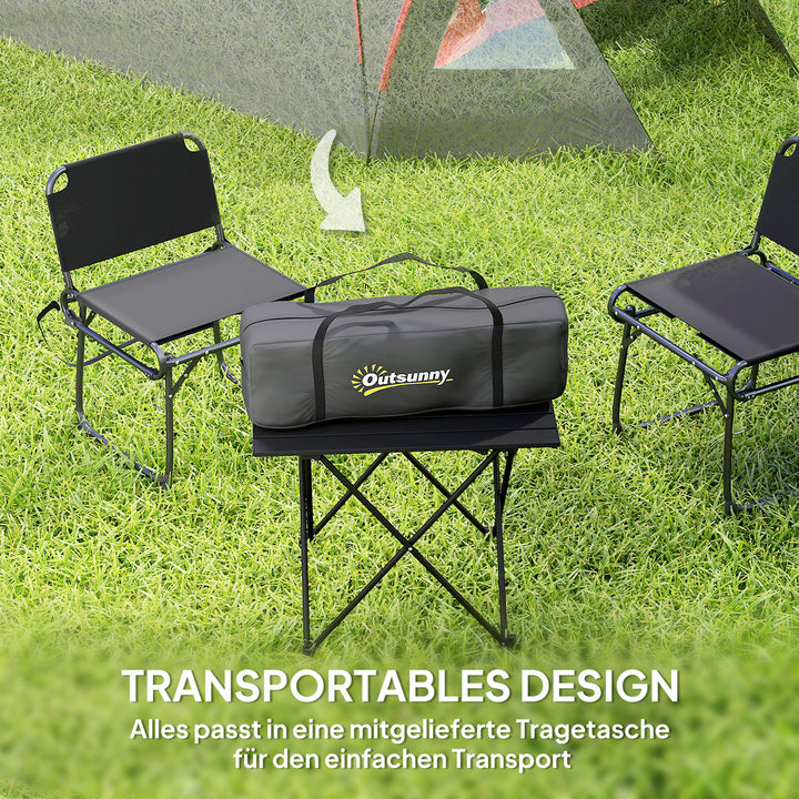 Campingtelt til 3 personer, let, stabilt, vandtæt, uv 50+ med baldakin, dør, vindue og teltbund, grå