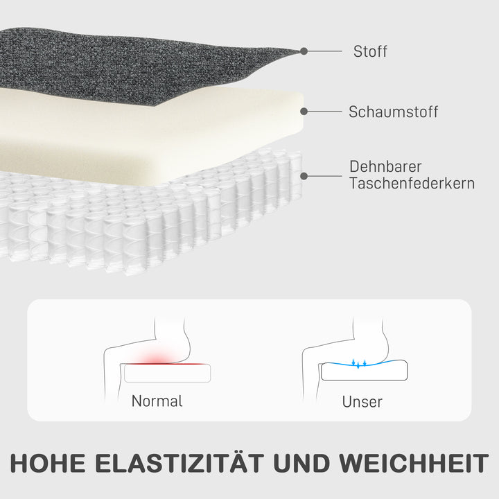 Lænestol, justerbar lænestol med justerbar benstøtte, moderne stuestol med stofbetræk, grå