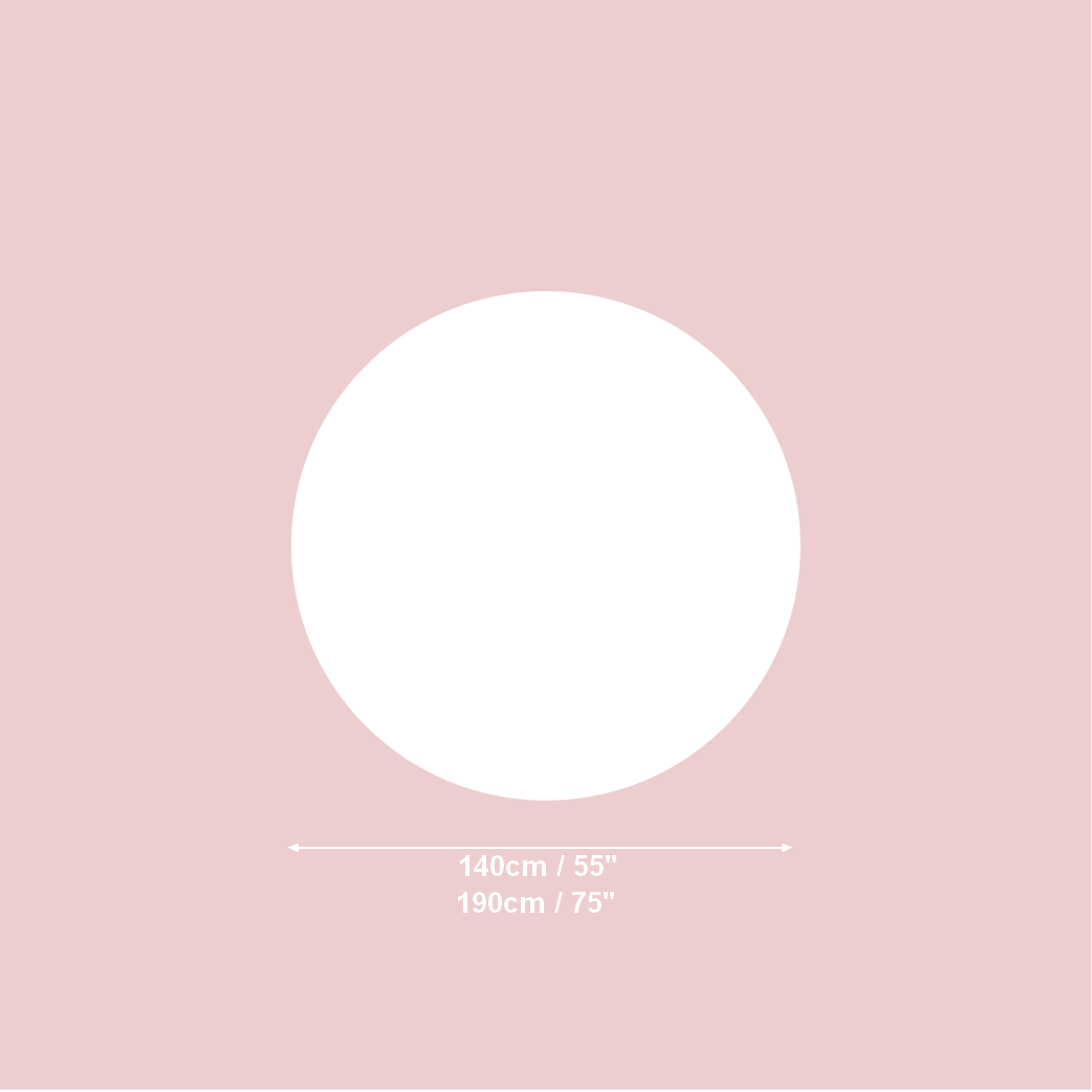 Rund dug i bomuld-hør-blanding, printet, Aitana kollektion