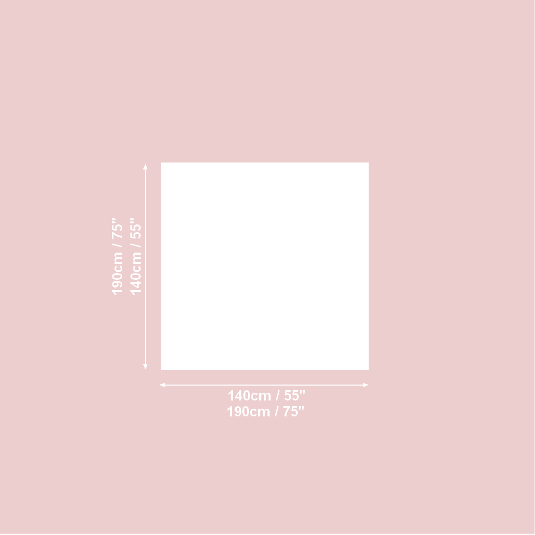 Rektangulær dug, 100% bomuld, printet, Seeds Aqua kollektion