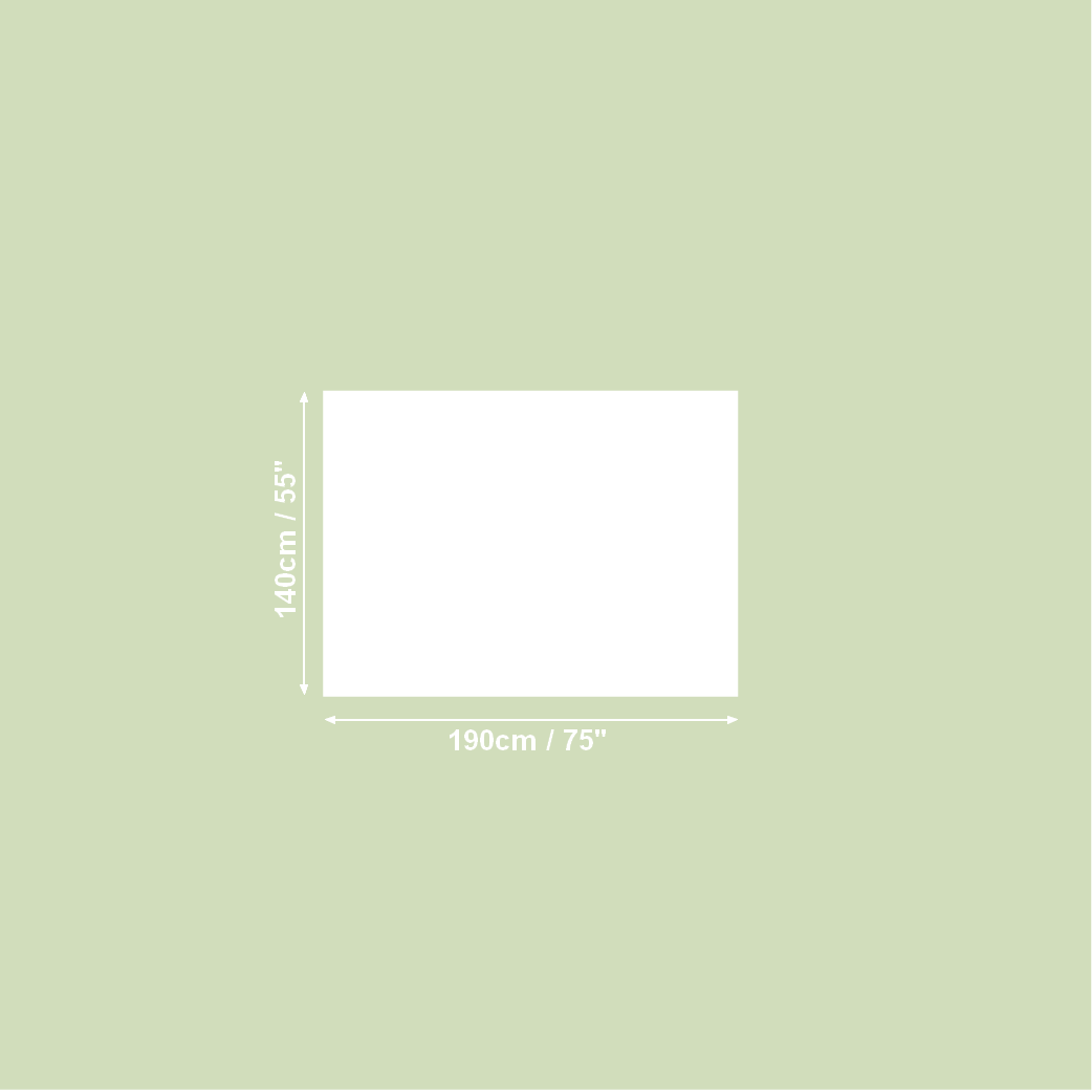 Rektangulær dug, 100% bomuld, printet, Seeds Aqua kollektion