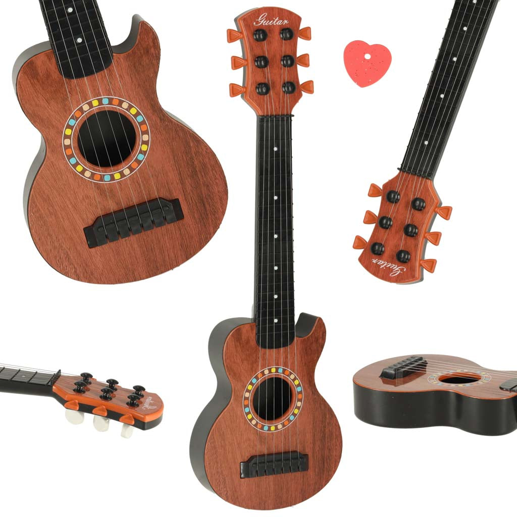 Klassisk børneguitar i træ, 6 strenge, 18 tommer, 46,5 cm