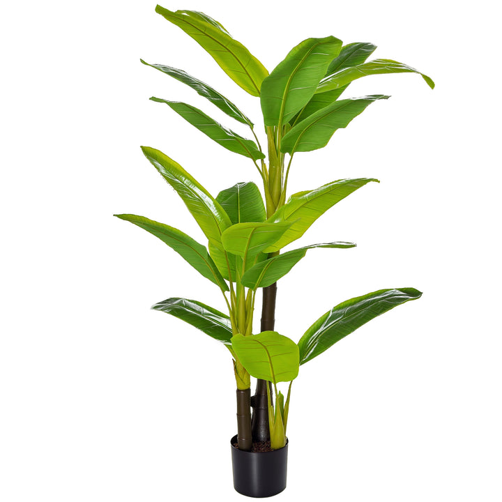 Kunstige planter 150 cm kunstige planter i potte kunstigt banantræ kunstig plante kunstigt træ stueplante dekorativ plante kontorplante plastikpotte til indendørs brug