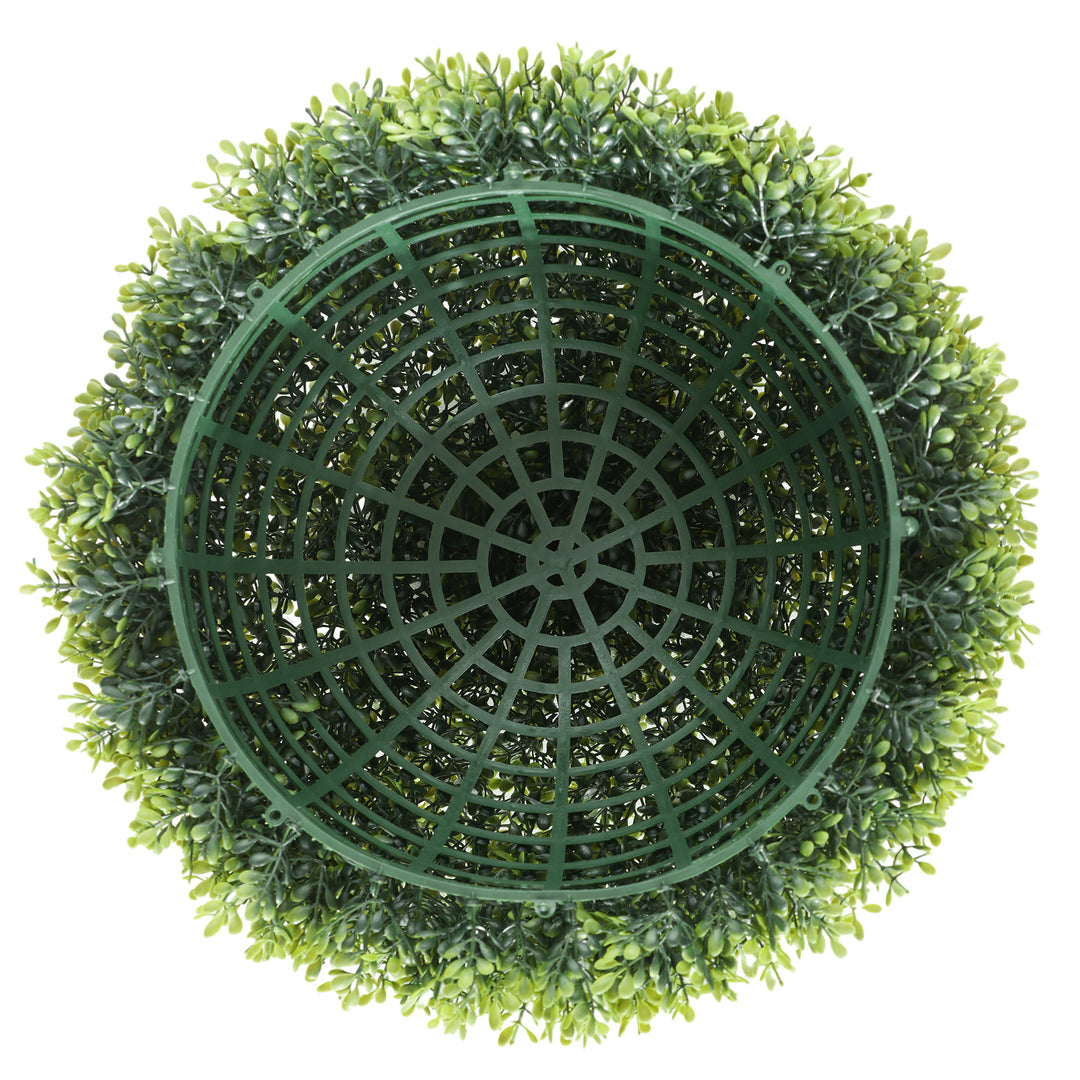 Sæt med 2 buksbomkugler, kunstige planter, stueplanter med UV-beskyttelse, dekorative planter, til indendørs og udendørs brug, grøn