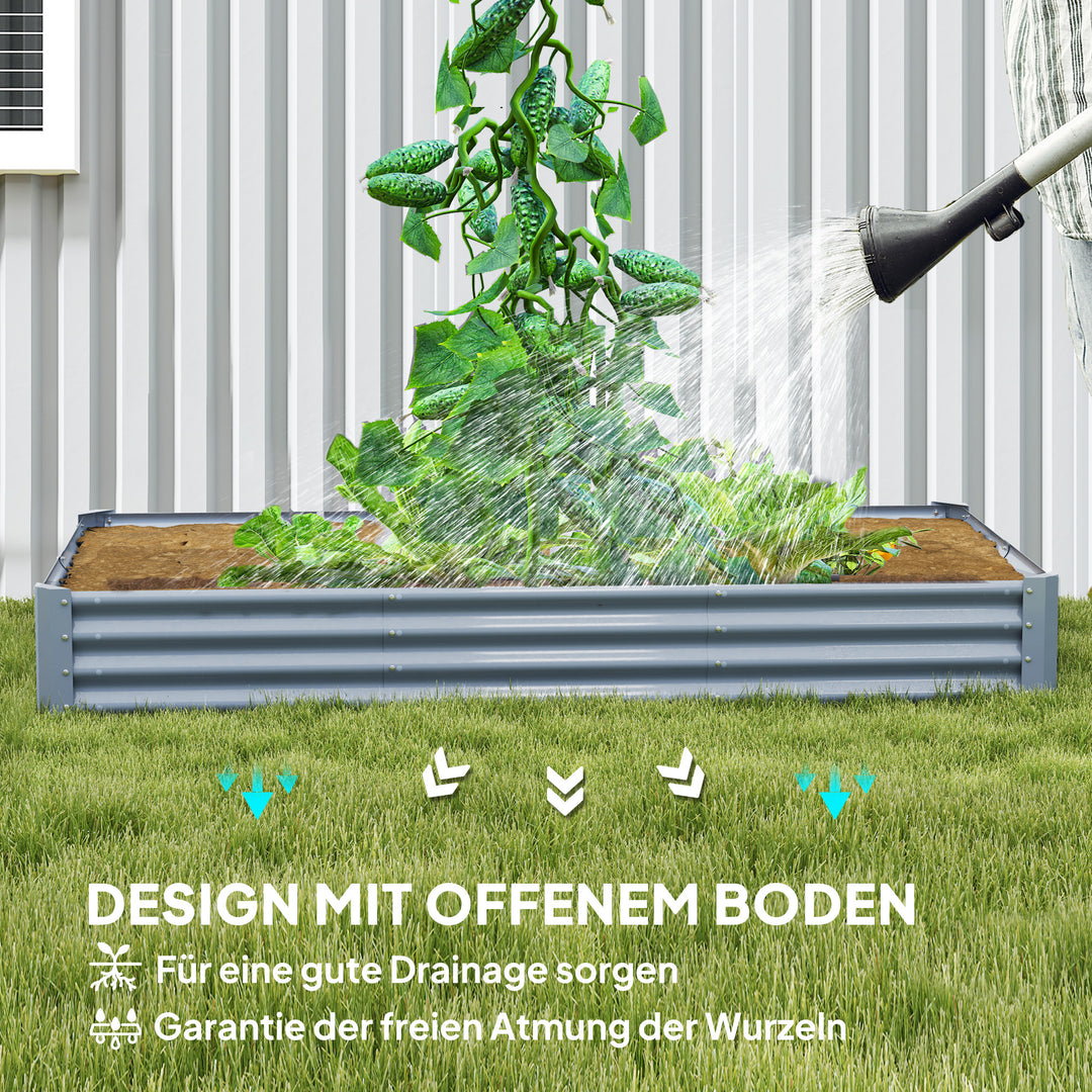 Højbed af stål, vejrbestandigt plantebed med kold ramme mod skærekant