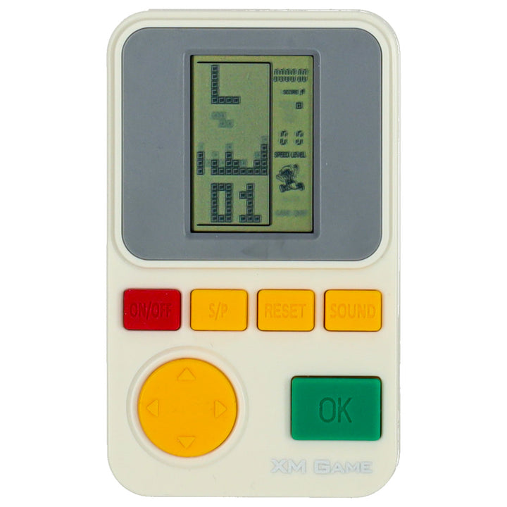 Bærbar elektronisk arkadespilkonsol, hvid