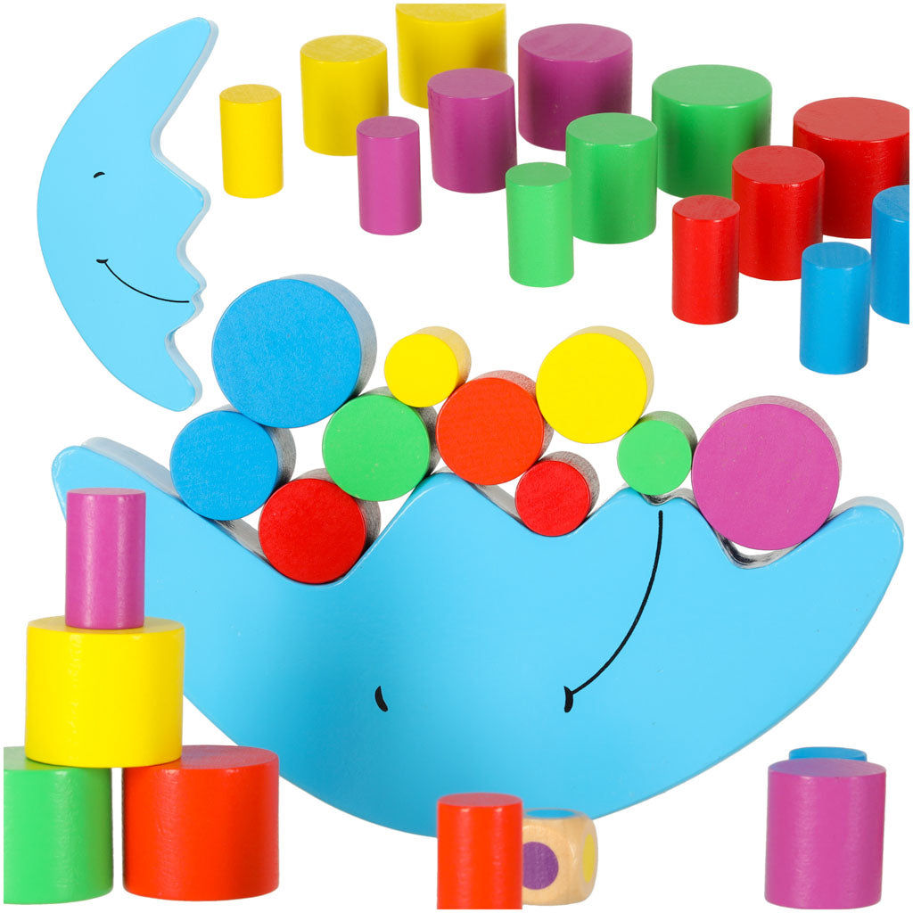 Balancing Moon træ Montessori arkadespil