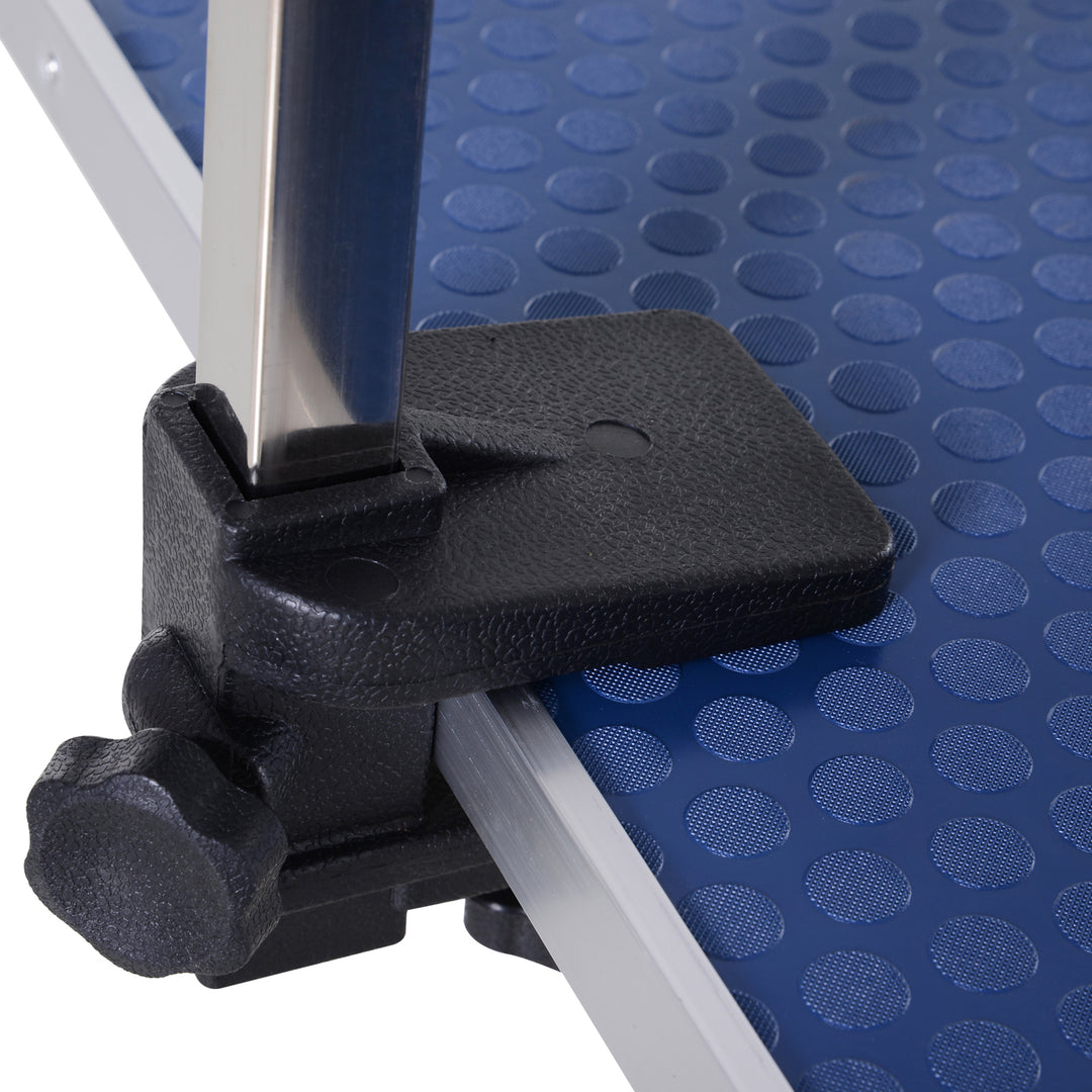 Hundetrimmebord med nederste kurv kæledyrstrimmebord hundetrimmebord hundefrisørbord klippebord til hunde katte op til 100 kg blå