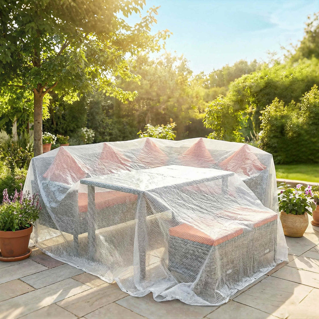 Vandtæt presenning, 4 x 6 m, 140 g/m², robust vævet presenning, hvid
