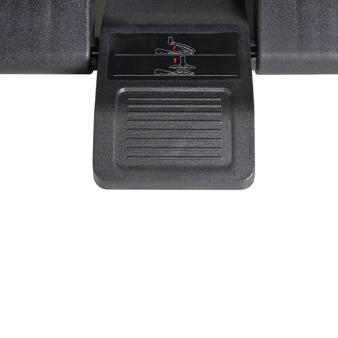 Fodstøtte, fodstøtte, højdejusterbar, 0-30° hældning, sort
