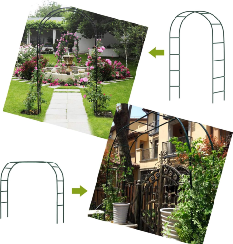 7,9 fod (ca. 2,4 m) høj havebue, espalier, buet ballonbue, klatreplante, metalrørsbue
