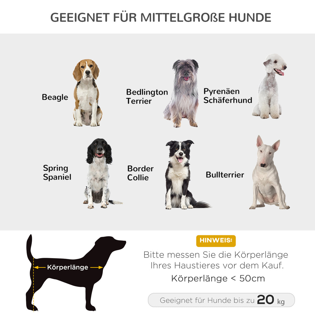 Udendørs hundeseng, hævet hundeseng til mellemstore og store hunde, robust kæledyrsseng med vaskbart net, katteseng, kæledyrsseng til udendørs camping, 76 x 61 x 18 cm, brun