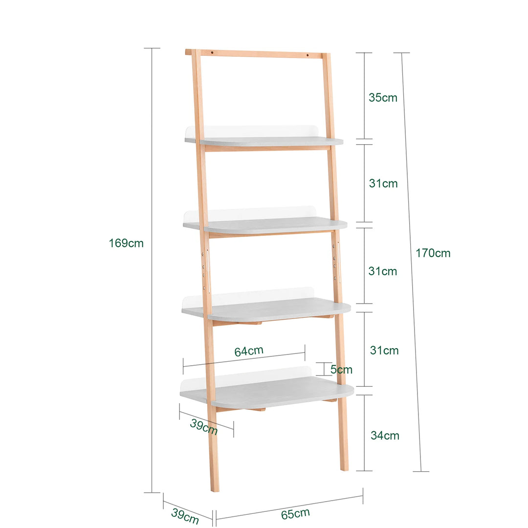Stilfuld og elegant stigereol, lysegrå, D39 x B65 x H169 cm