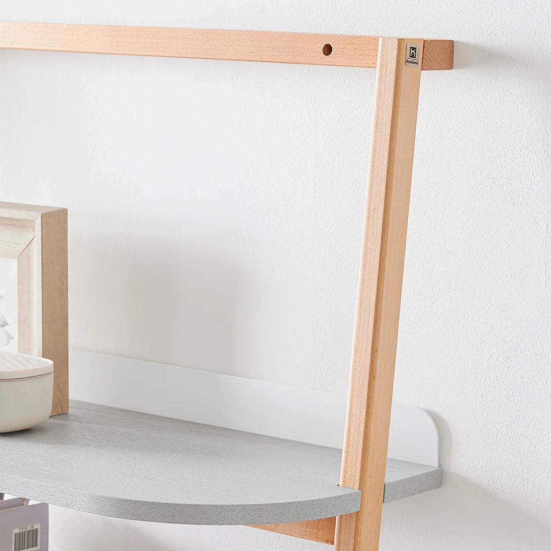 Stilfuld og elegant stigereol, lysegrå, D39 x B65 x H169 cm