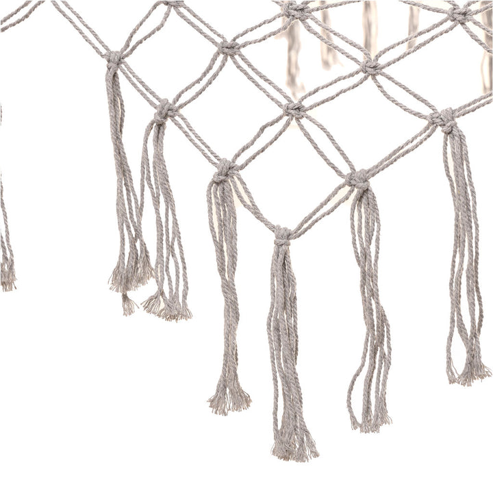 Havehængekøje boho mesh kvast 200cm grå