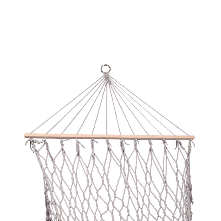 Havehængekøje boho mesh kvast 200cm grå