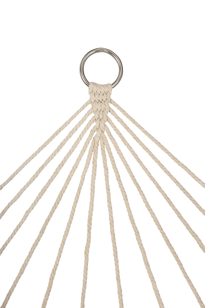 Havehængekøje boho mesh kvast 200cm ecru