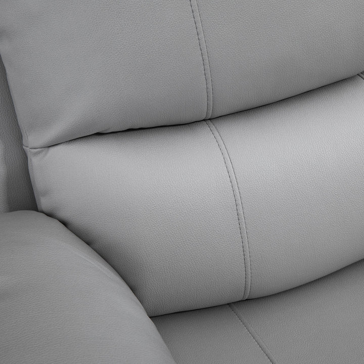 Lænestol, lænestol, vippefunktion, drejefunktion, gyngefunktion, med fodstøtte, stål, grå, 93 x 100 x 98 cm