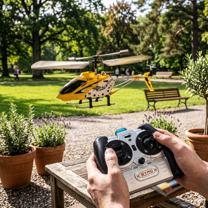 SYMA S107G RC helikopter gul