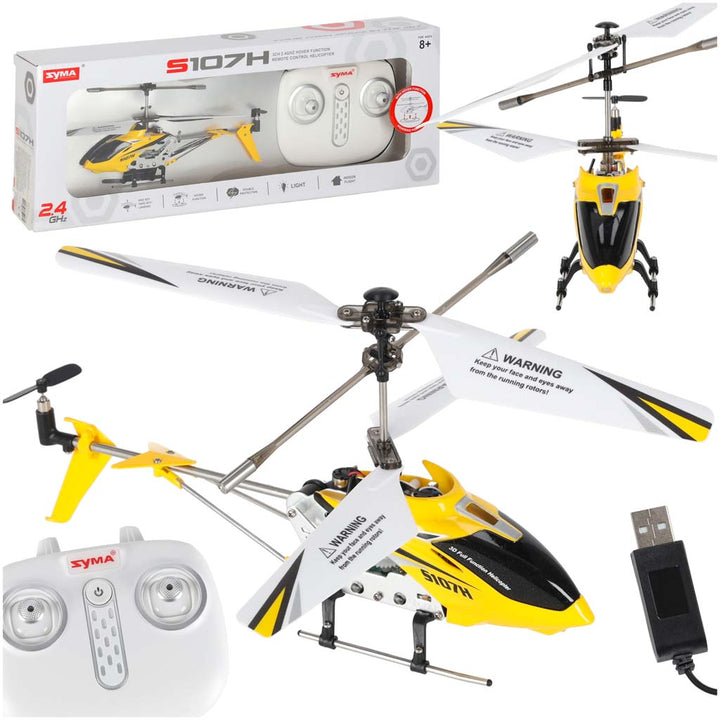 RC-helikopter SYMA S107H 2.4GHz RTF gul