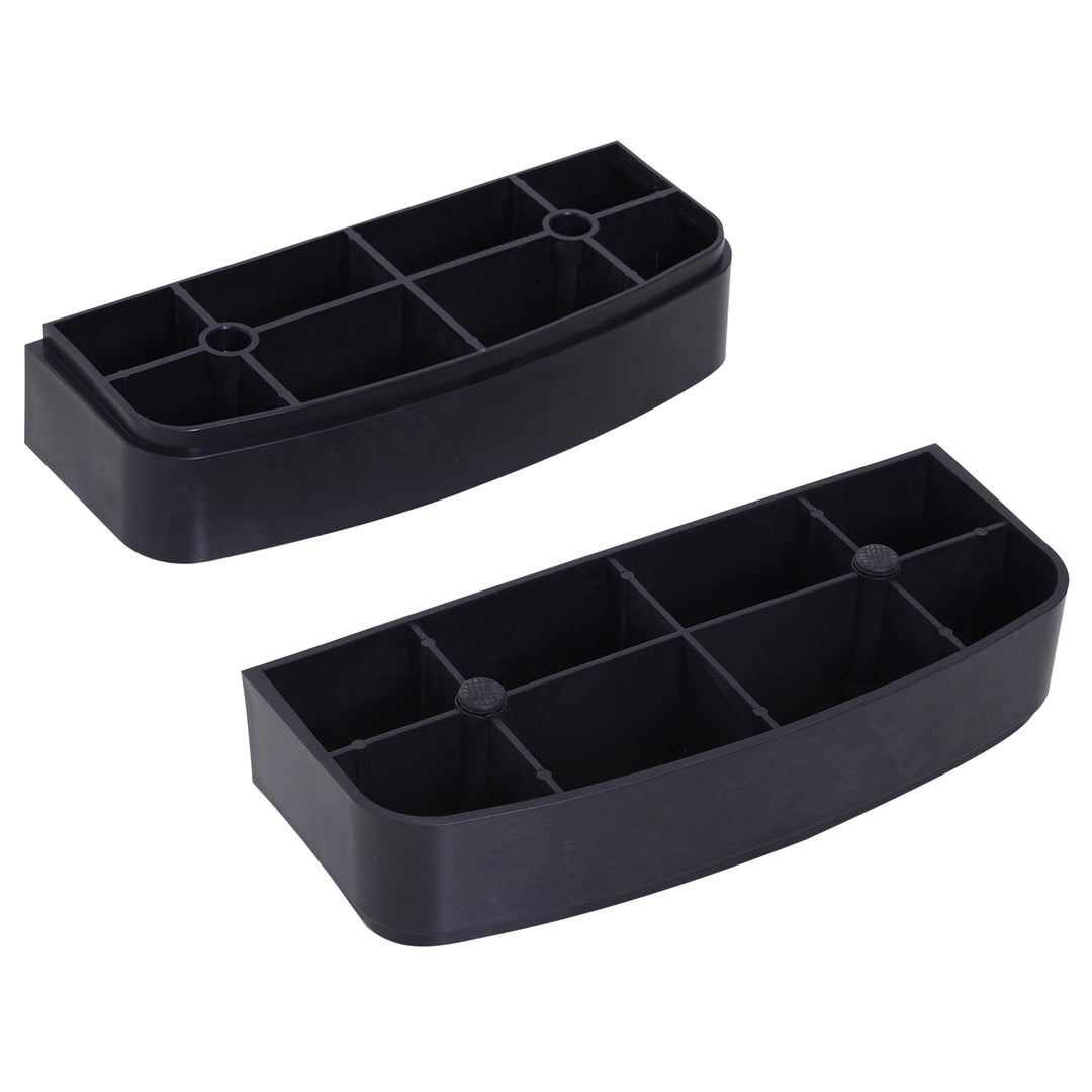 Stepper aerobic fitness home trainer stepper 2-trins højdejusterbar (10/15 cm) egnet til hjemme- og kontorbrug sort+grå 68 x 29 x 15 cm