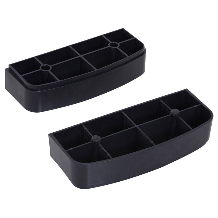 Stepper aerobic fitness home trainer stepper 2-trins højdejusterbar (10/15 cm) egnet til hjemme- og kontorbrug sort+grå 68 x 29 x 15 cm