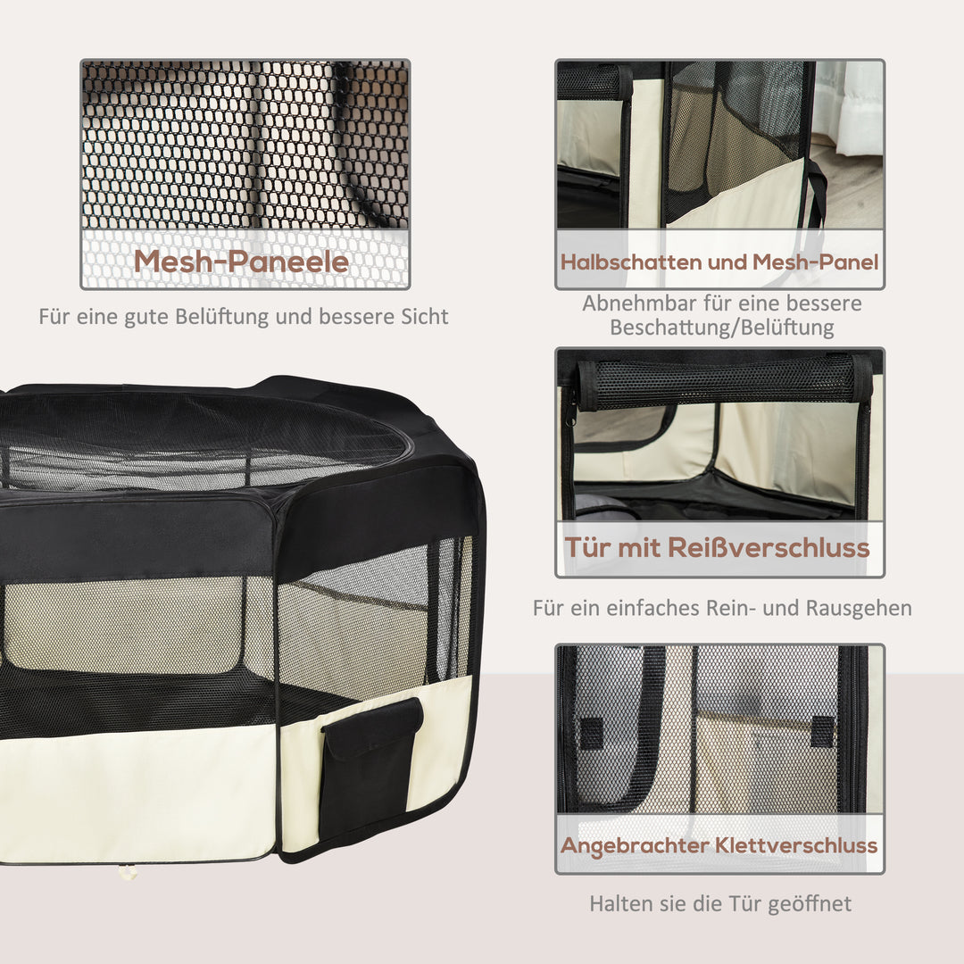 Hvalpegård fritgående indhegning dyrekravlegård kravlegård hvalpehegn hvalpelegegård hunde kravlegård 600d oxford ø120 x h58 cm