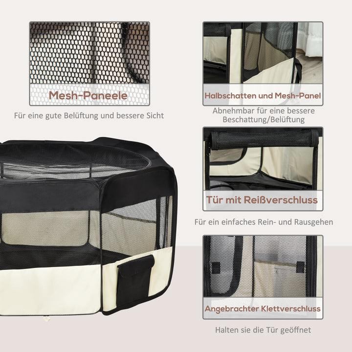 Hvalpegård fritgående indhegning dyrekravlegård kravlegård hvalpehegn hvalpelegegård hunde kravlegård 600d oxford ø120 x h58 cm