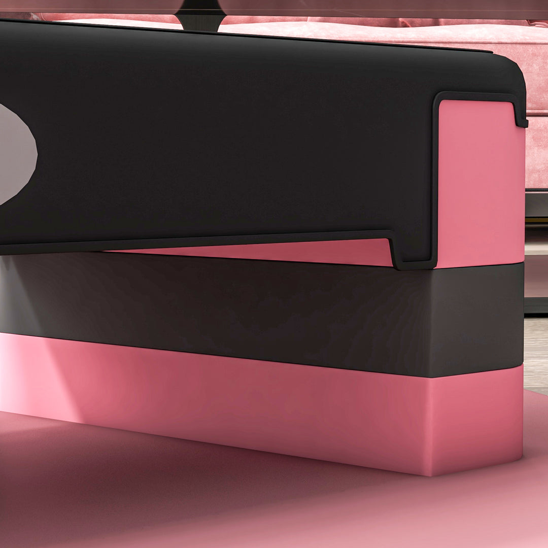 Aerobic stepper, højdejusterbar, 80 x 31 x 10/15/20 cm, op til 150 kg, sort/pink/grå