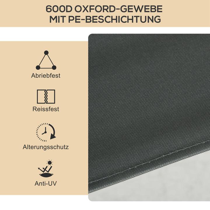 Campingstole, 2 x strandstole, foldbare, stål, trælook, mørkegrå