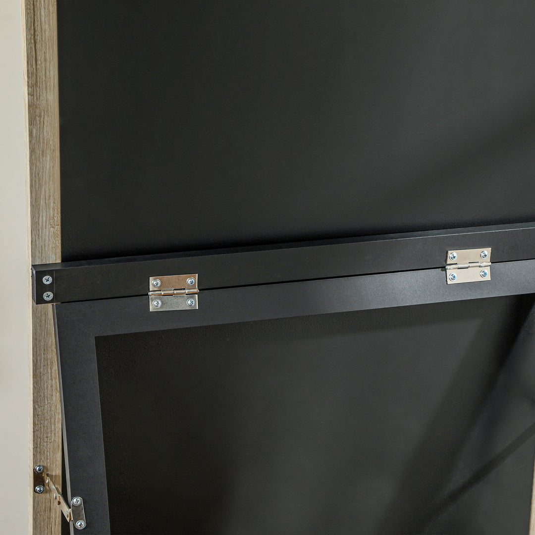 Spejl i fuld længde, mdf-ramme, brudsikker film, 162,6 x 53,3 cm, naturtræ