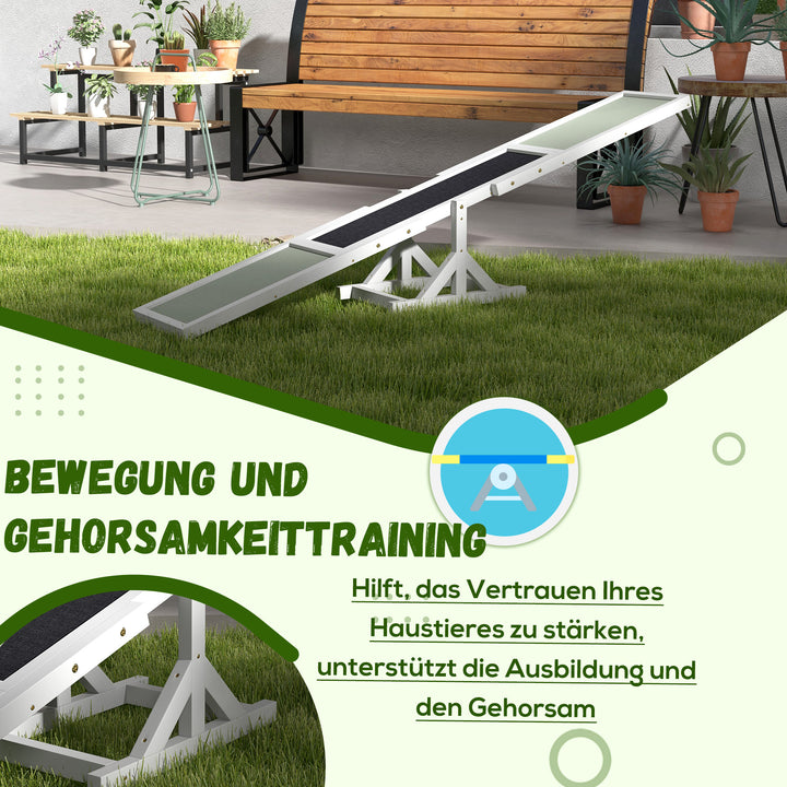 Hundevippe til agilitytræning, skridsikker, bæreevne op til 50 kg, 180 x 30 x 30 cm