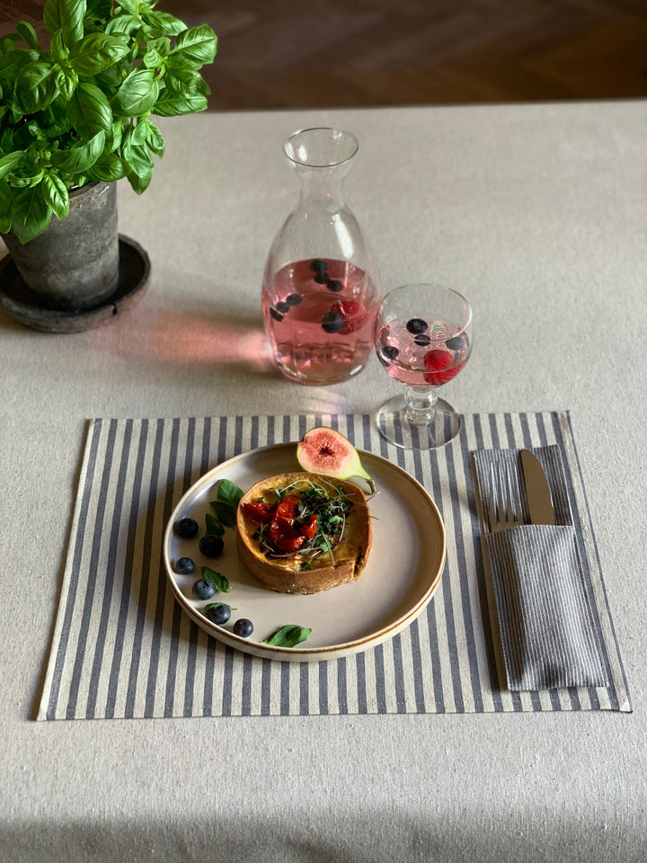 Dækkeserviet 30x43 cm, genanvendt bomuld, med print, Nord 1 kollektion