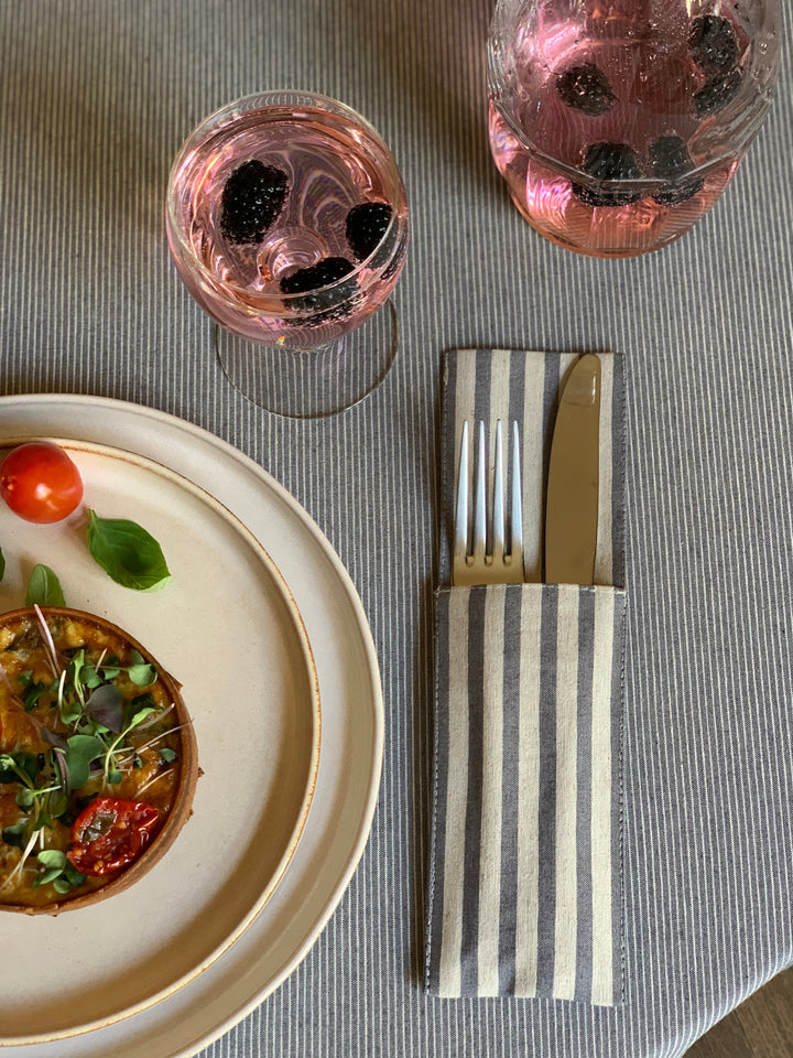 Bestikholder, genanvendt bomuld, med print, Nord 1  kollektion