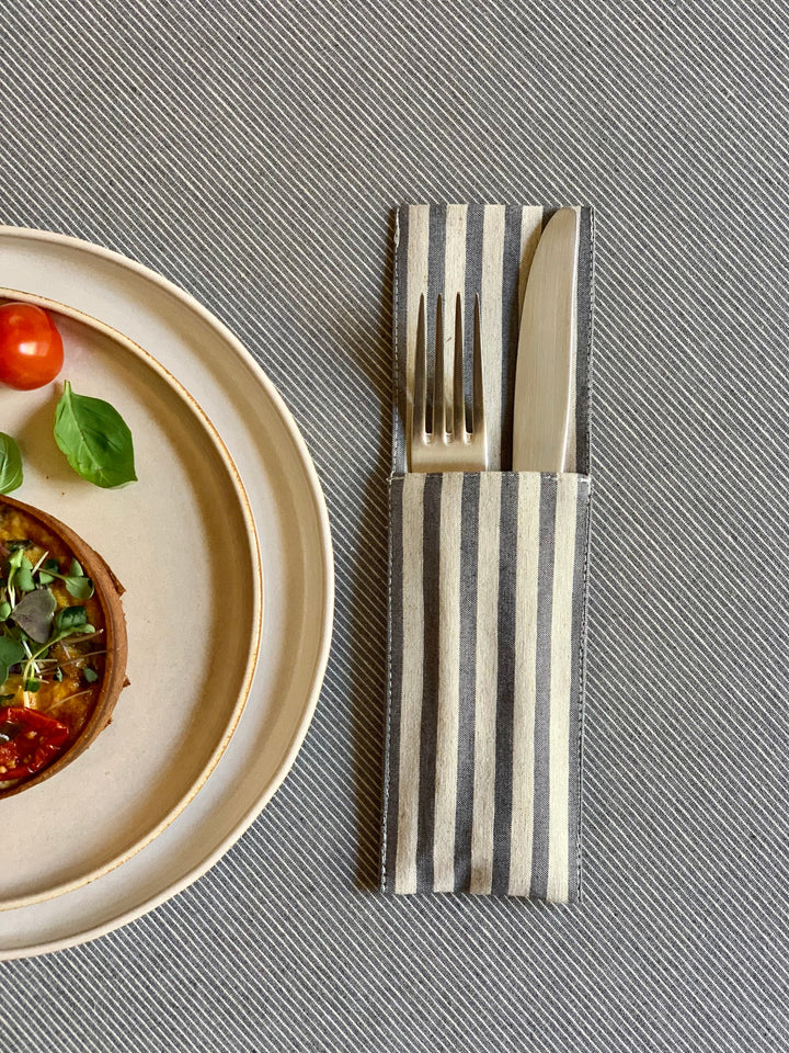 Bestikholder, genanvendt bomuld, med print, Nord 1  kollektion