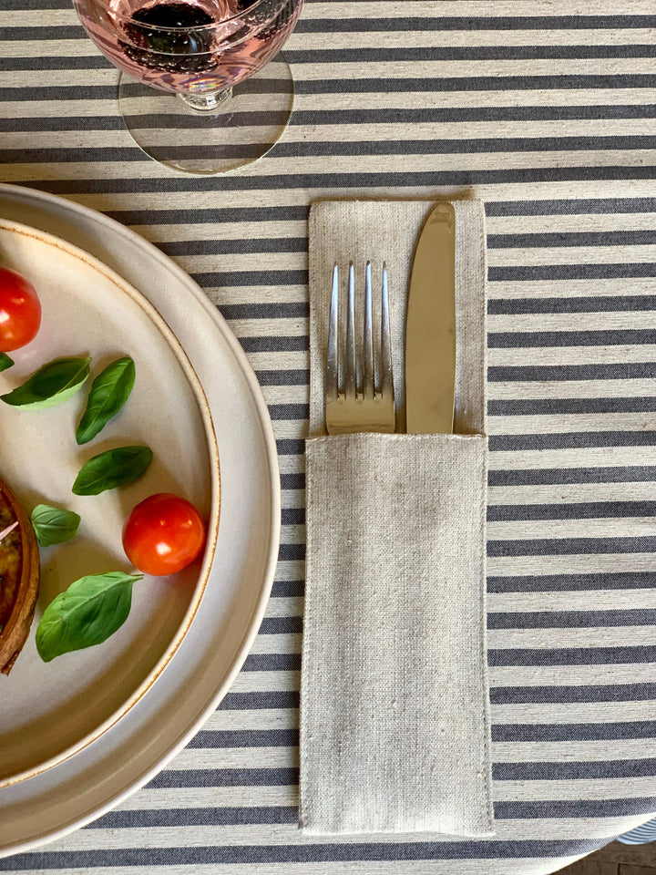 Bestikholder, genanvendt bomuld, med print, Nord 3 kollektion