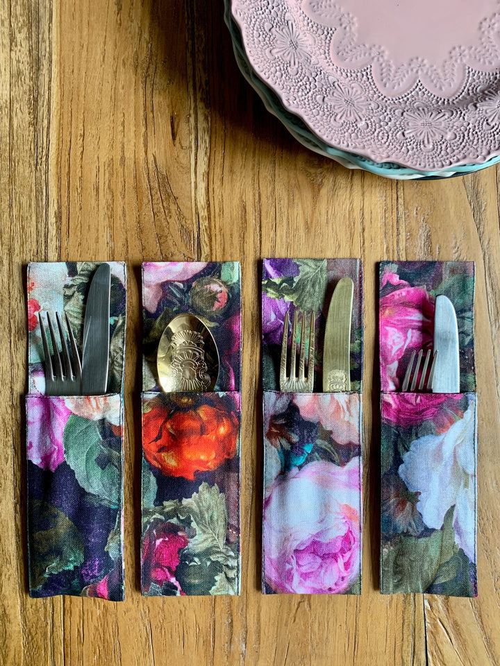 Bestikholder i bomuld,  Francine Black kollektion