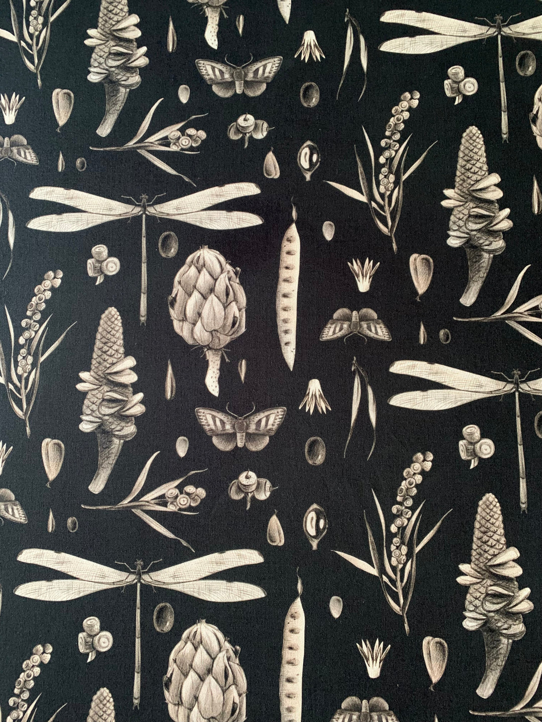 Pudebetræk 45x45 cm, 100% bomuld, Seeds Carbon kollektion