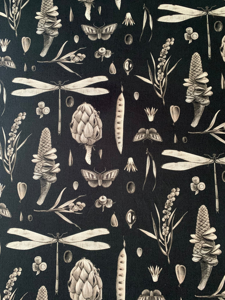 Pudebetræk 45x45 cm, 100% bomuld, Seeds Carbon kollektion