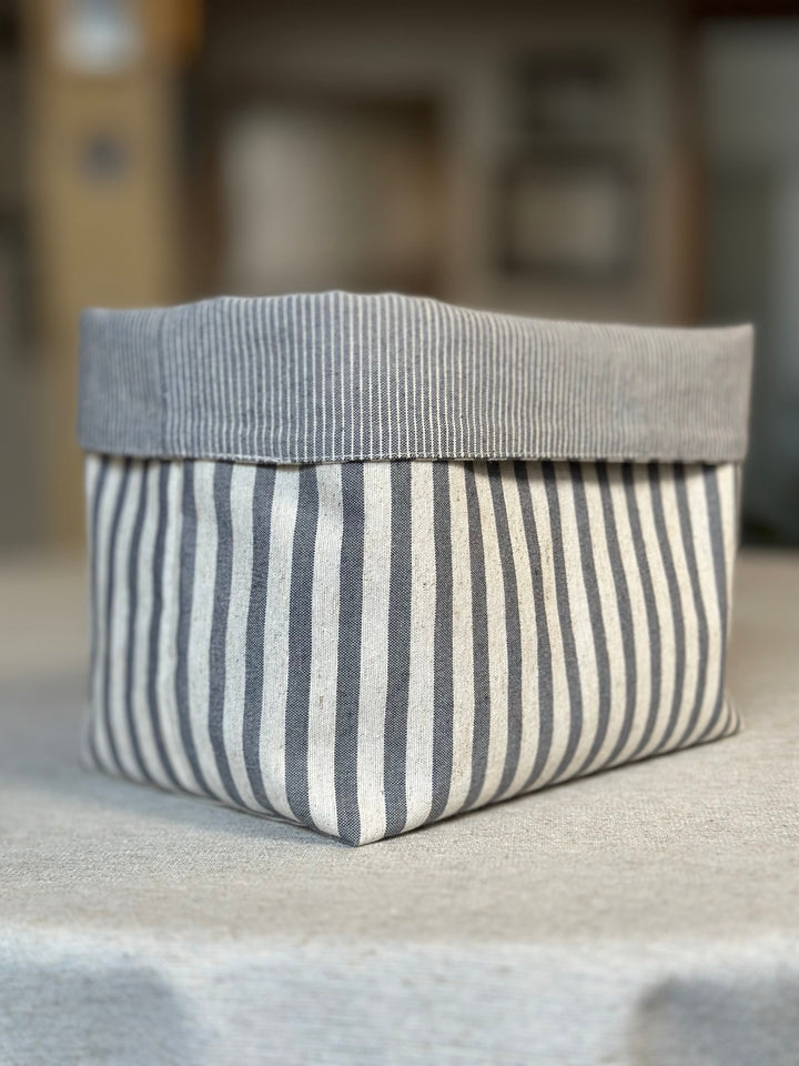 Stofkurv, h=20 cm, genanvendt bomuld, med print, Nord 1 kollektion