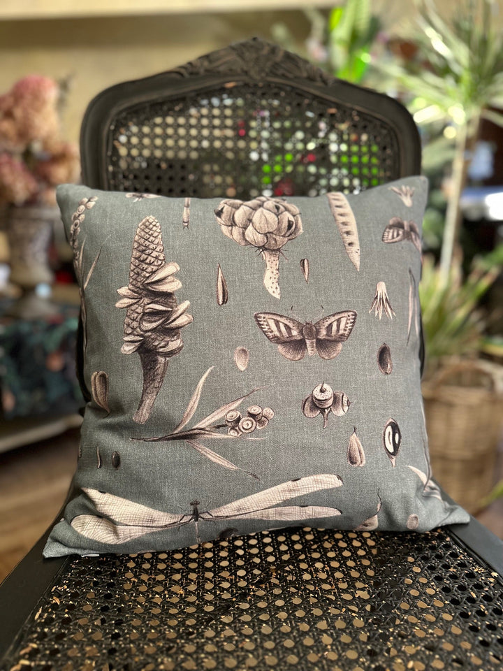 Pudebetræk 45x45 cm, 100% bomuld, Seeds Aqua kollektion