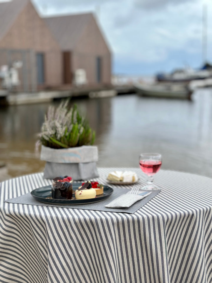 Stofkurv, h=20 cm, genanvendt bomuld, med print, Nord 1 kollektion