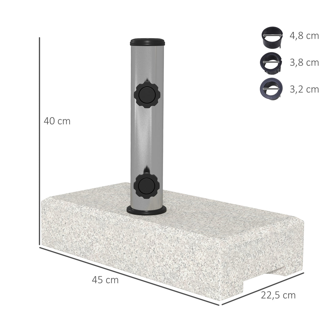 Parasolfod 25 kg, granitfod, til parasolstænger Ø32/38/48 mm, grå