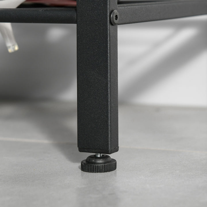 Knagerække skohylde tøjstativ med 8 knager 2 hylder mdf sort 72 x 34 x 185 cm