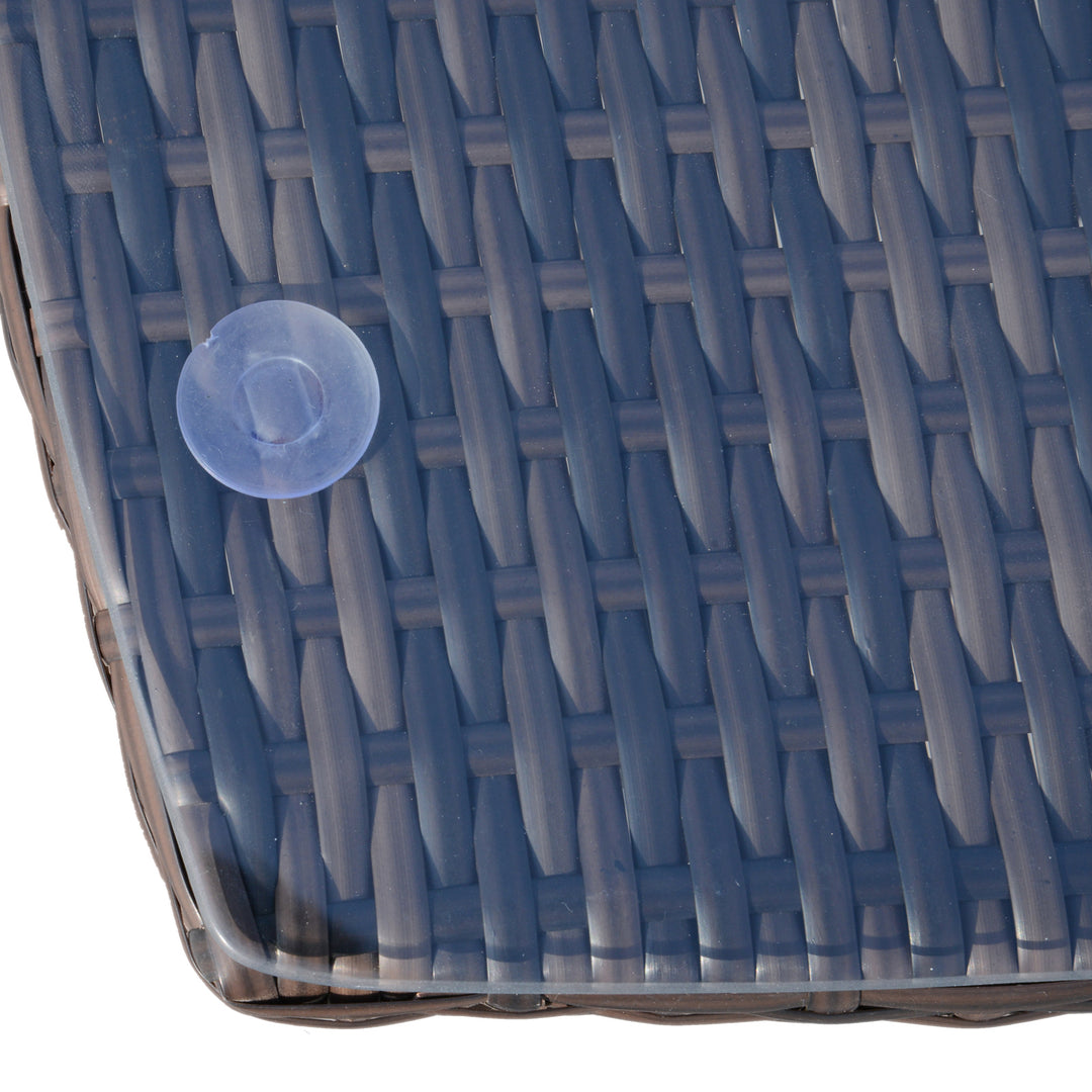 Havemøbelsæt i polyrattan, udendørs lounge med balkonmøbler til 2 personer, 3-delt siddegruppe, 2 stole, bordhynder, havelounge til haven, terrasse, balkon, brun