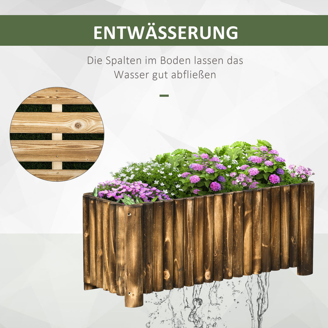Højbedplanter urtebed grøntsagsbed blomsterkasse, grantræ 100x38,5x40 cm