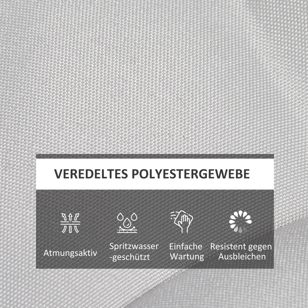 Havepude til siddepladser, med quiltning, 40 x 40 x 4 cm, lysegrå