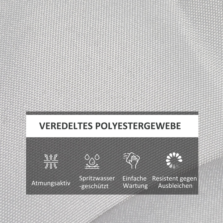 Havepude til siddepladser, med quiltning, 40 x 40 x 4 cm, lysegrå